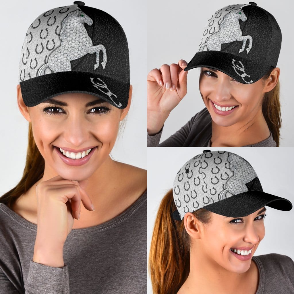 Horse Baseball Cap Horse Leather Classic Hat Trucker Hats Custom Hats Gifts For Men & Women