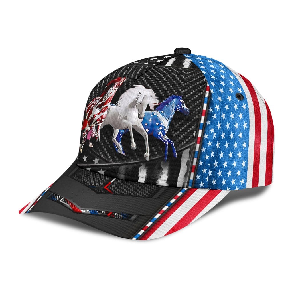 Horse Baseball Cap Horse Three Horse Flag Classic Hat Trucker Hats Custom Hats Gifts For Men & Women