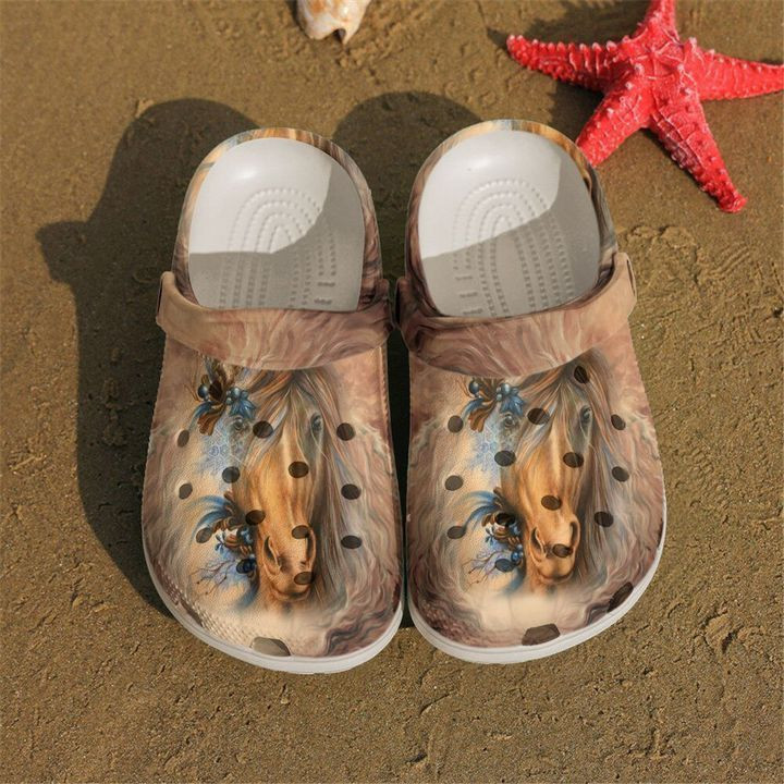 Horse Brown Classic Clogs Shoes