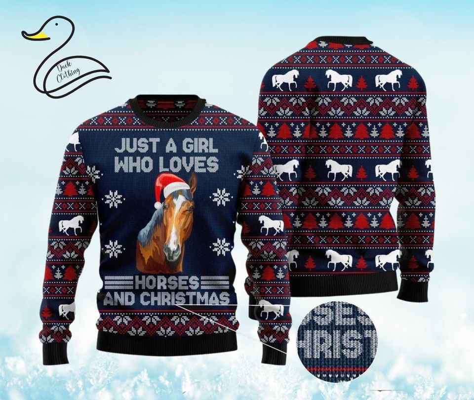 Horse Christmas Ugly Sweater