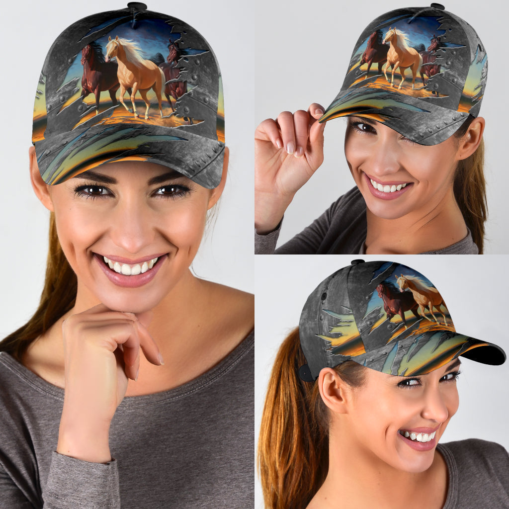 Horse Classic Cap, Gift for Horse Lovers Trucker Hats Custom Hats Gifts For Men & Women
