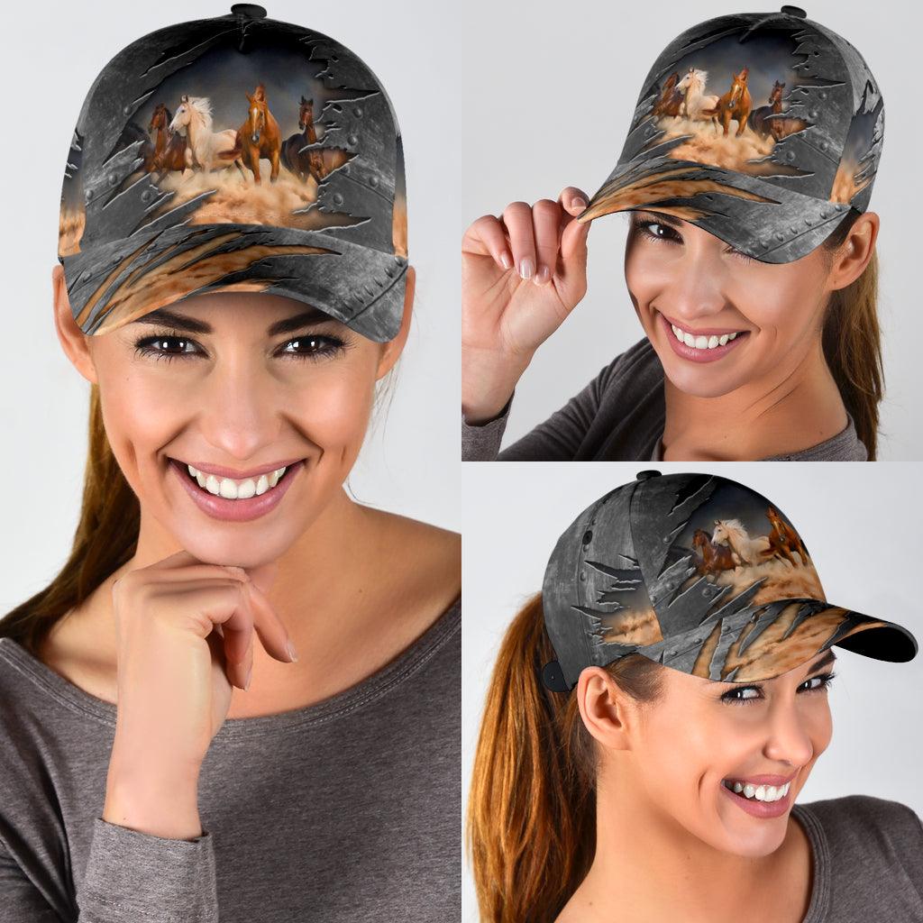 Horse Classic Cap, Gift for Horse Lovers Trucker Hats Custom Hats Gifts For Men & Women