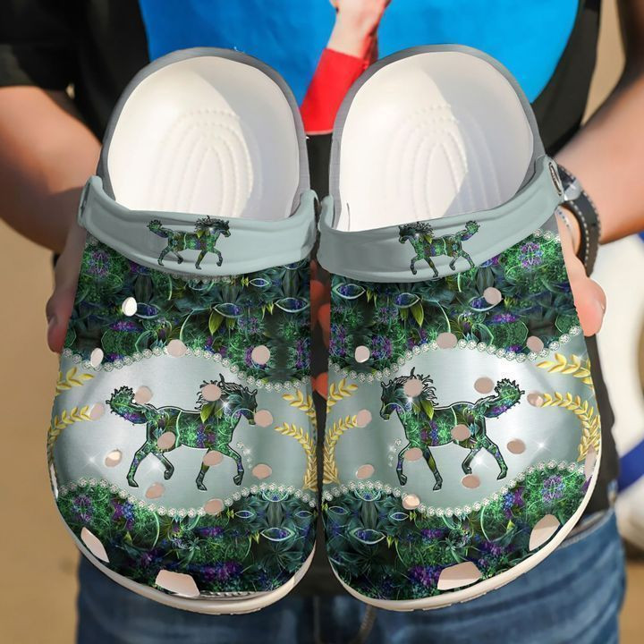 Horse Green Classic Clogs Shoes