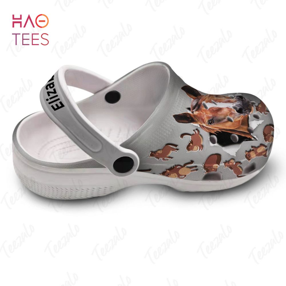 Horse Hole Animal Crocs Crocband Clogs Shoes Comfortable For Men Women and Kids - Image 3