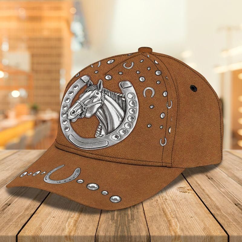 Horse Horseshoe Classic Cap Baseball Cap For Horse Lovers Trucker Hats Custom Hats Gifts For Men & Women