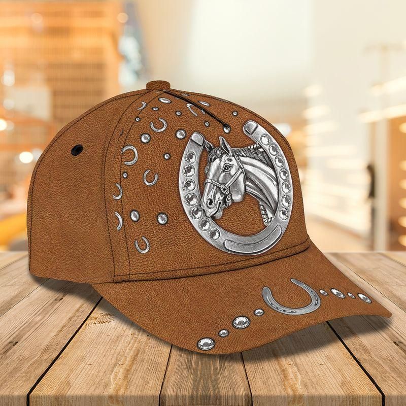 Horse Horseshoe Classic Cap Baseball Cap For Horse Lovers Trucker Hats Custom Hats Gifts For Men & Women
