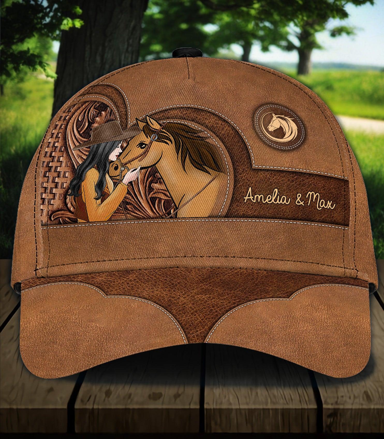 Horse Lover Personalized Classic Cap, Personalized Gift for Horse Lovers Trucker Hats Custom Hats Gifts For Men & Women
