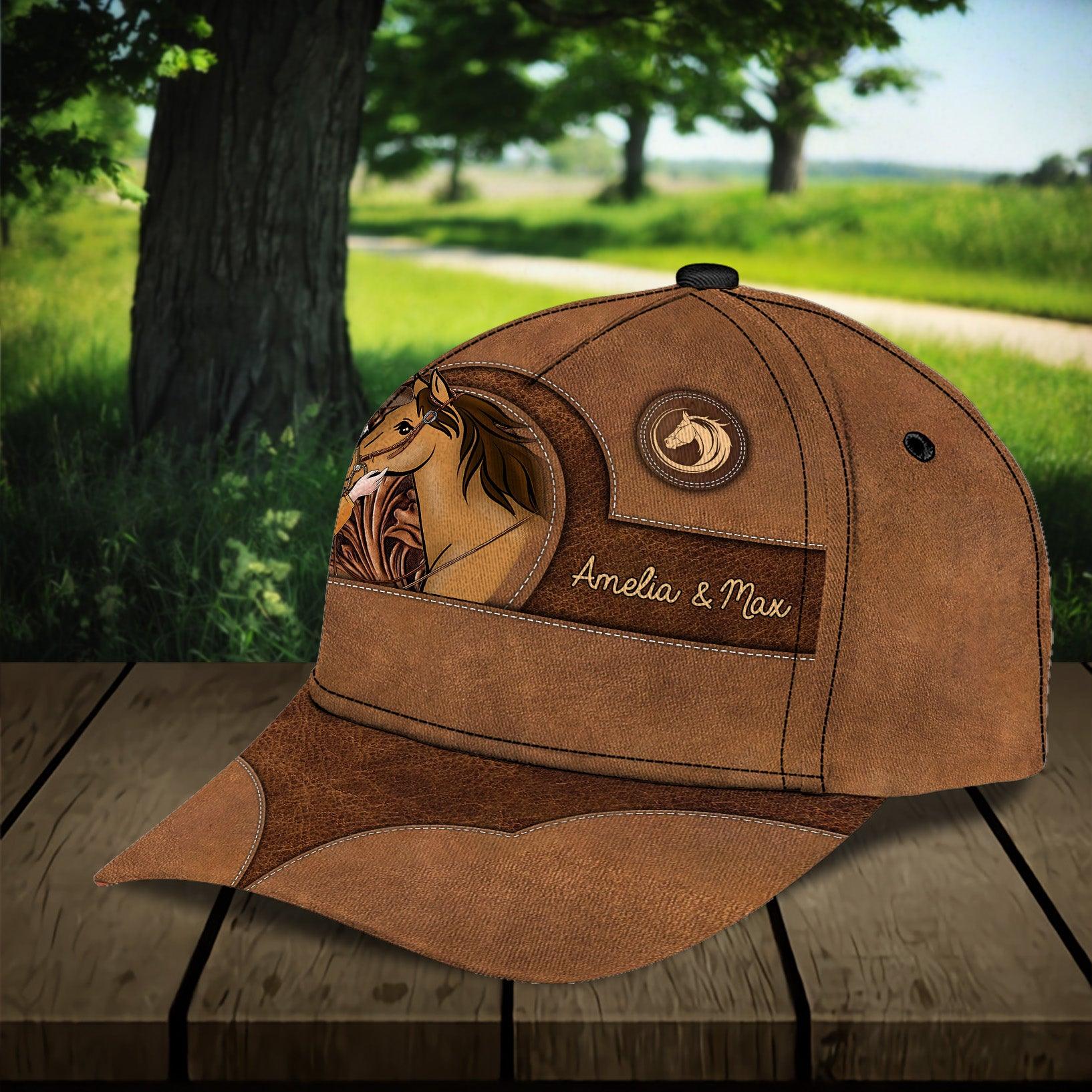 Horse Lover Personalized Classic Cap, Personalized Gift for Horse Lovers Trucker Hats Custom Hats Gifts For Men & Women