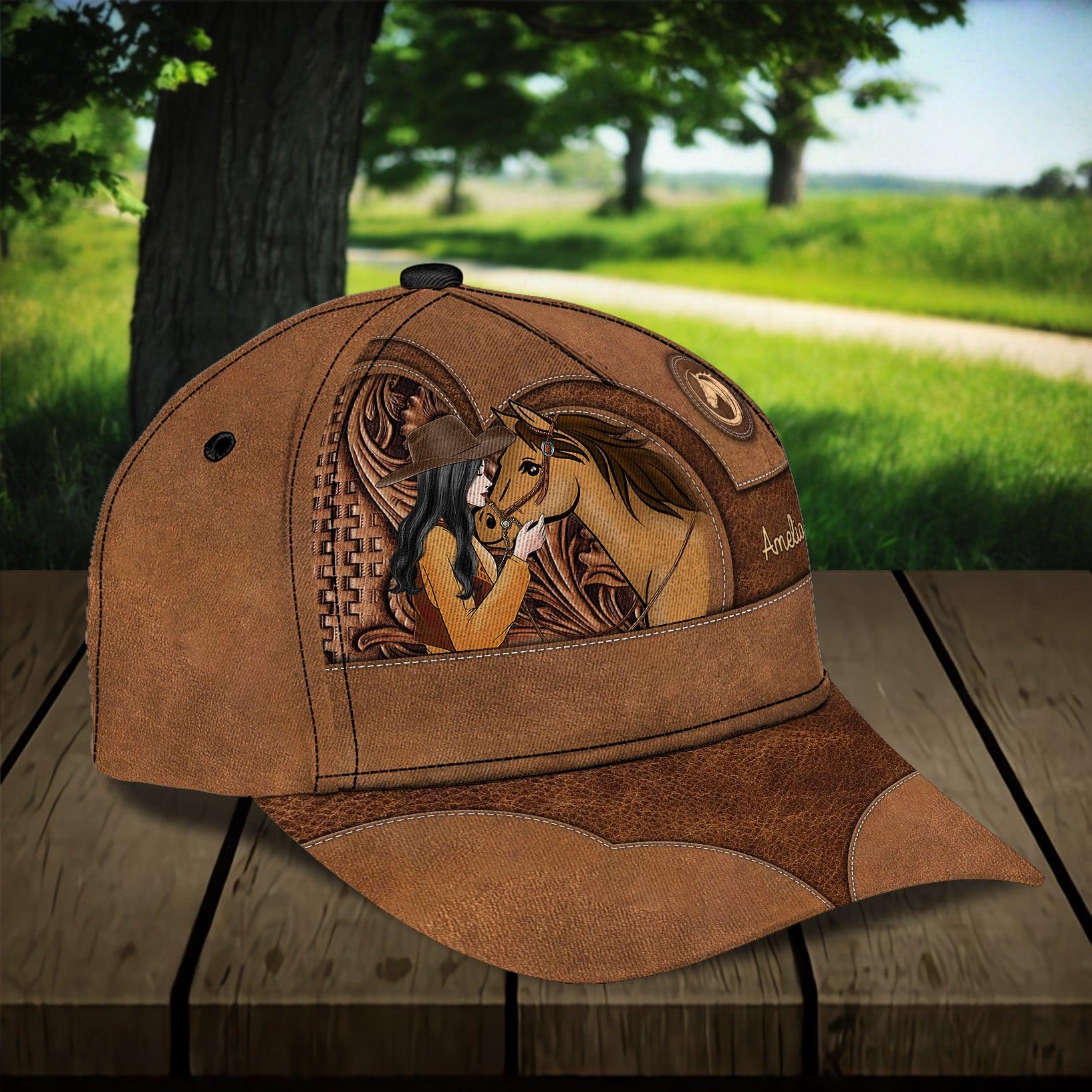 Horse Lover Personalized Classic Cap, Personalized Gift for Horse Lovers Trucker Hats Custom Hats Gifts For Men & Women