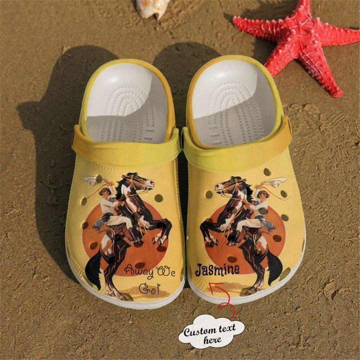 Horse Personalized Away We Go Classic Clogs Shoes