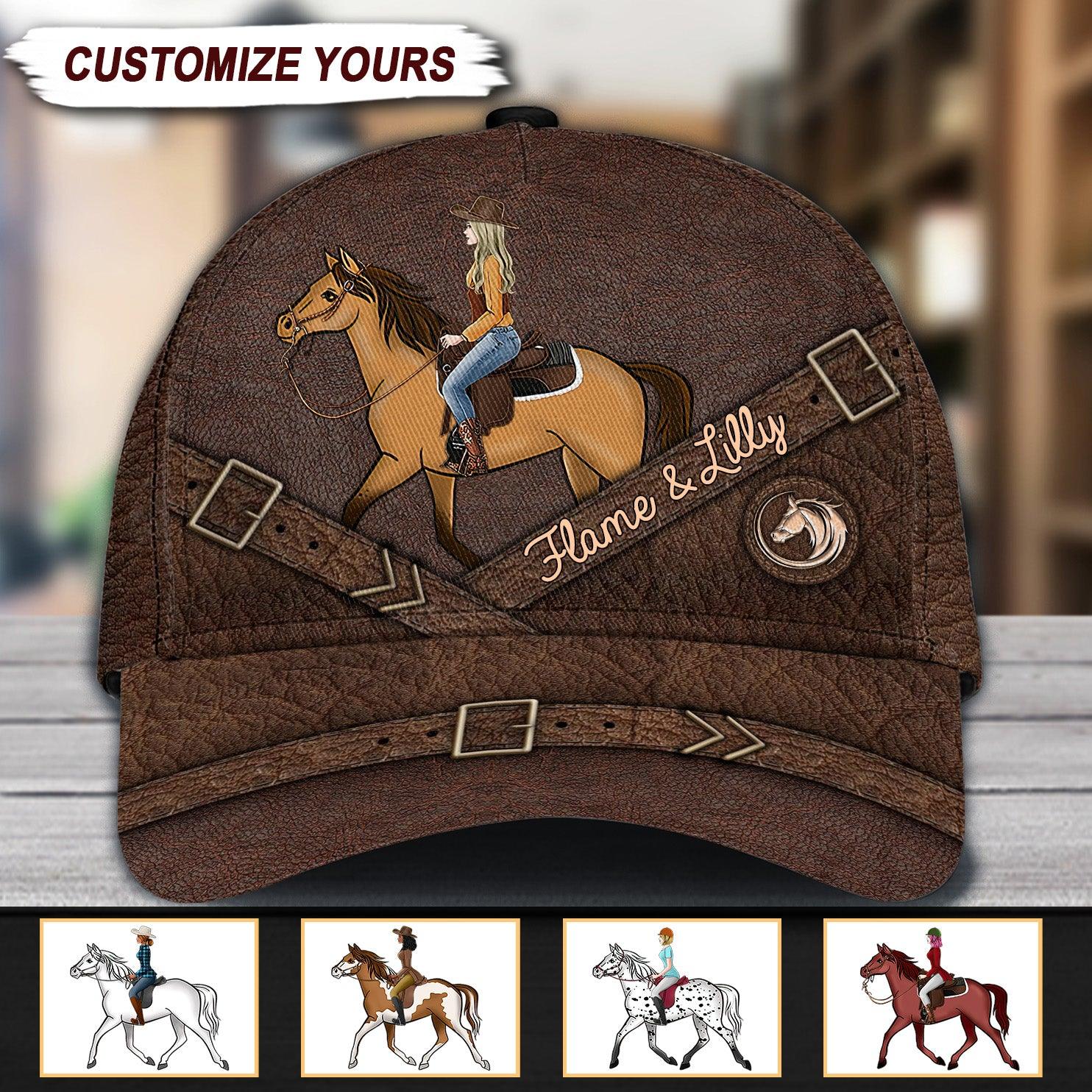 Horse Personalized Classic Cap, Personalized Gift for Horse Lovers Trucker Hats Custom Hats Gifts For Men & Women