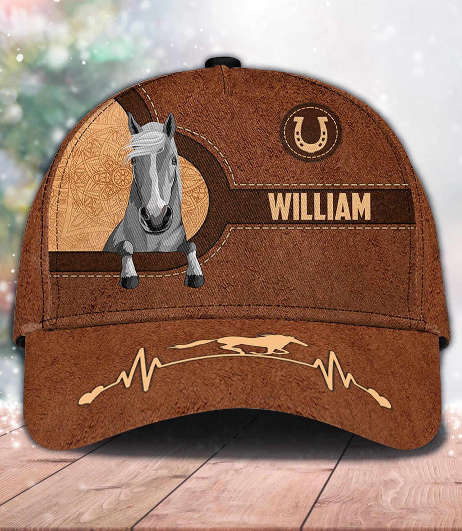 Horse Personalized Classic Cap, Personalized Gift for Horse Lovers Trucker Hats Custom Hats Gifts For Men & Women