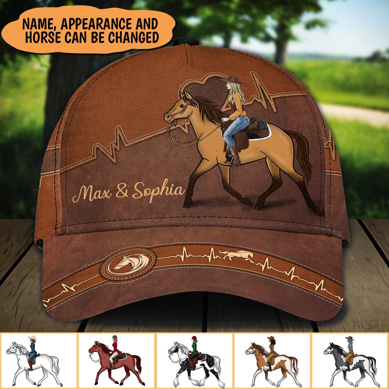 Horse Personalized Classic Cap, Personalized Gift for Horse Lovers Trucker Hats Custom Hats Gifts For Men & Women
