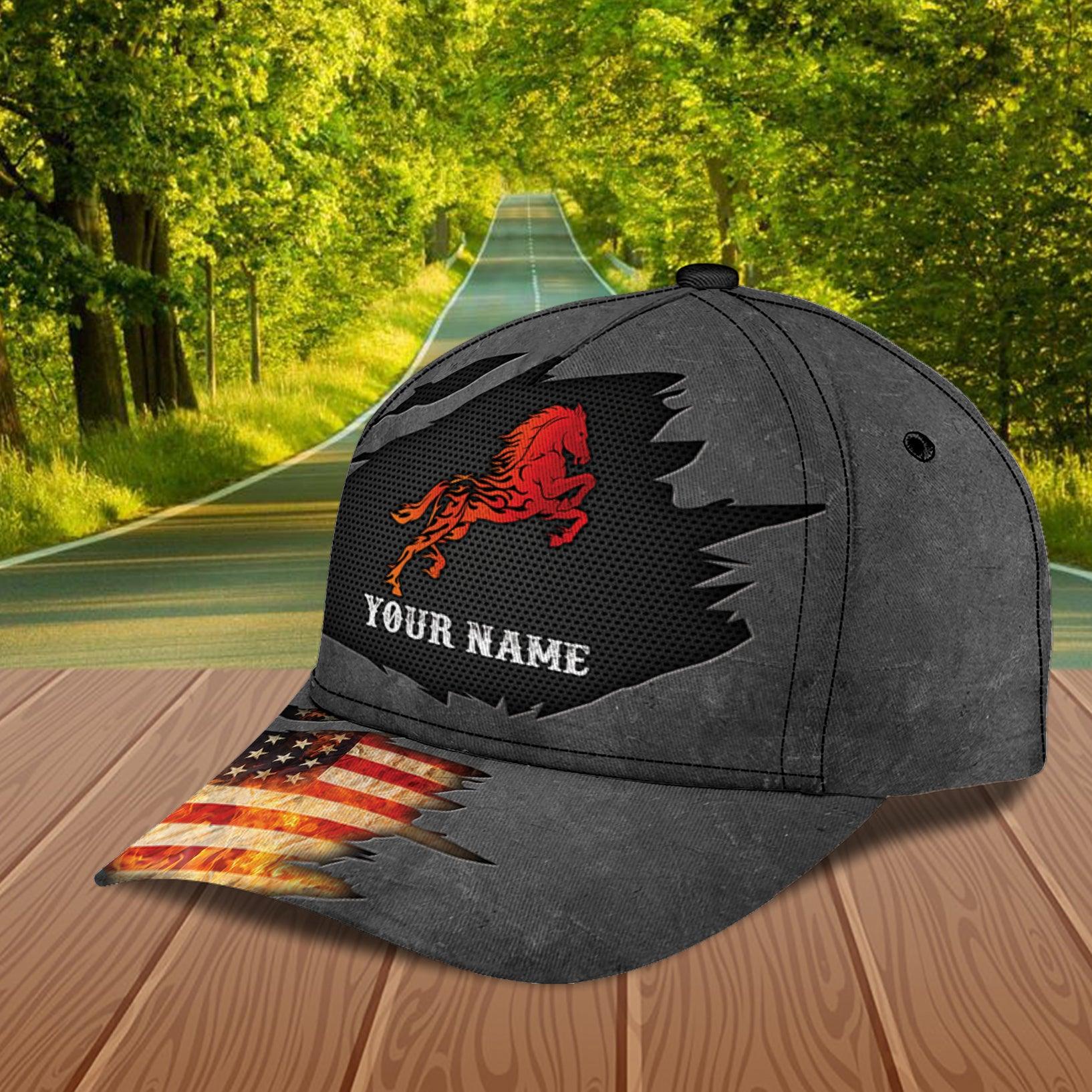 Horse Personalized Classic Cap, Personalized Gift for Horse Lovers Trucker Hats Custom Hats Gifts For Men & Women