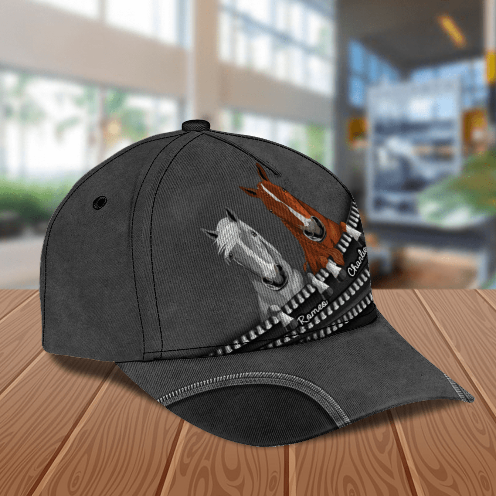 Horse Personalized Classic Cap, Personalized Gift for Horse Lovers Trucker Hats Custom Hats Gifts For Men & Women