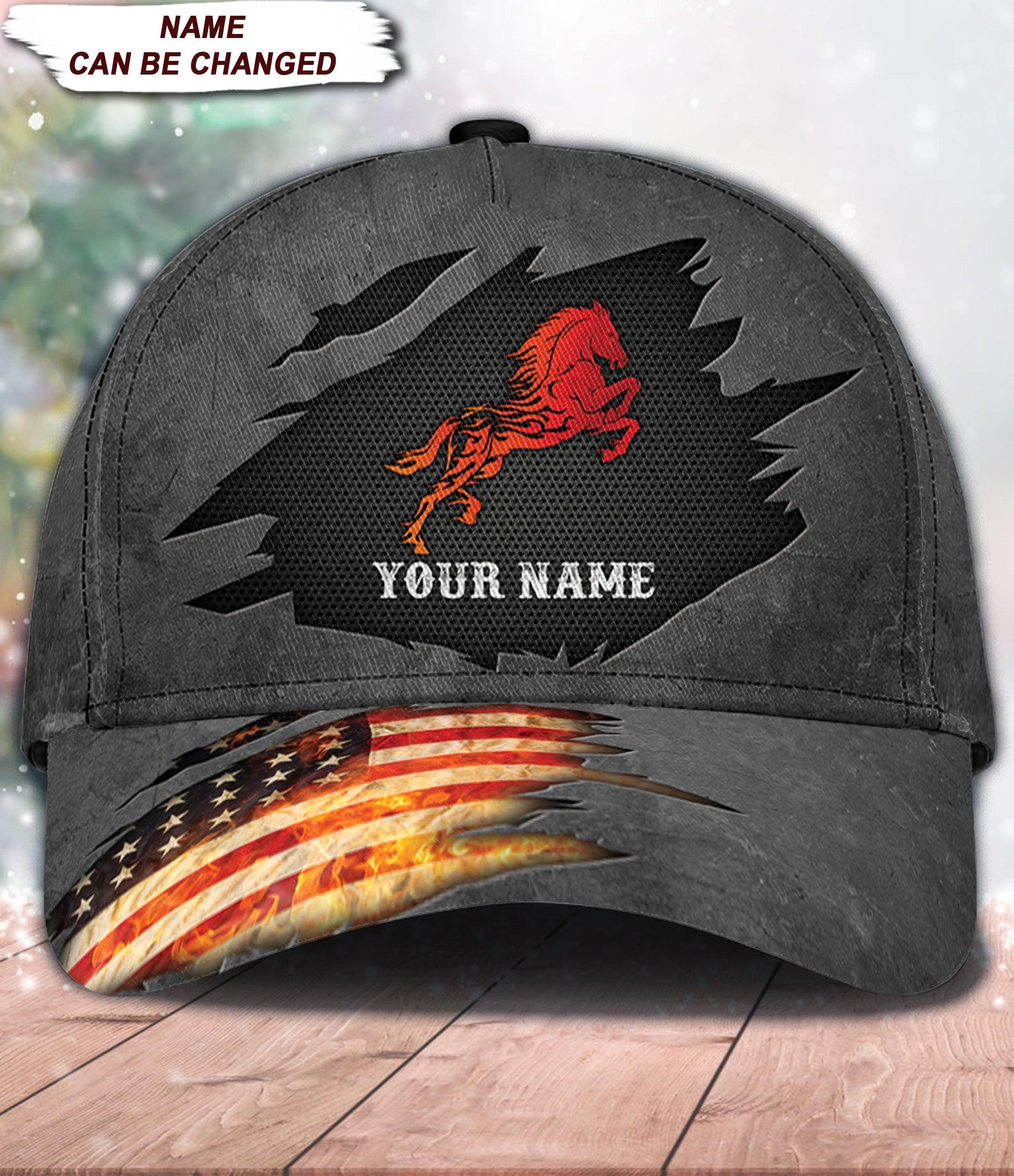 Horse Personalized Classic Cap, Personalized Gift for Horse Lovers Trucker Hats Custom Hats Gifts For Men & Women