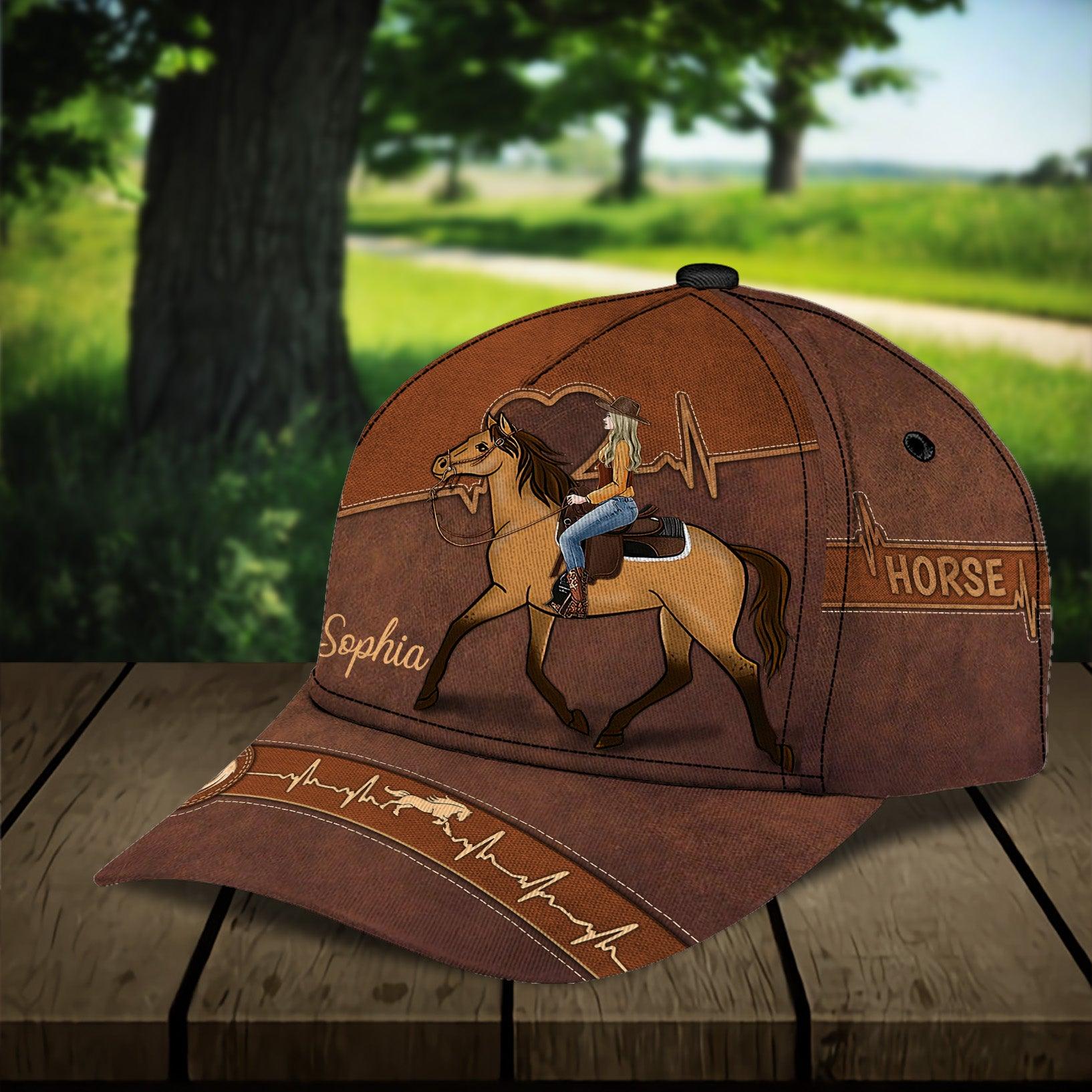 Horse Personalized Classic Cap, Personalized Gift for Horse Lovers Trucker Hats Custom Hats Gifts For Men & Women
