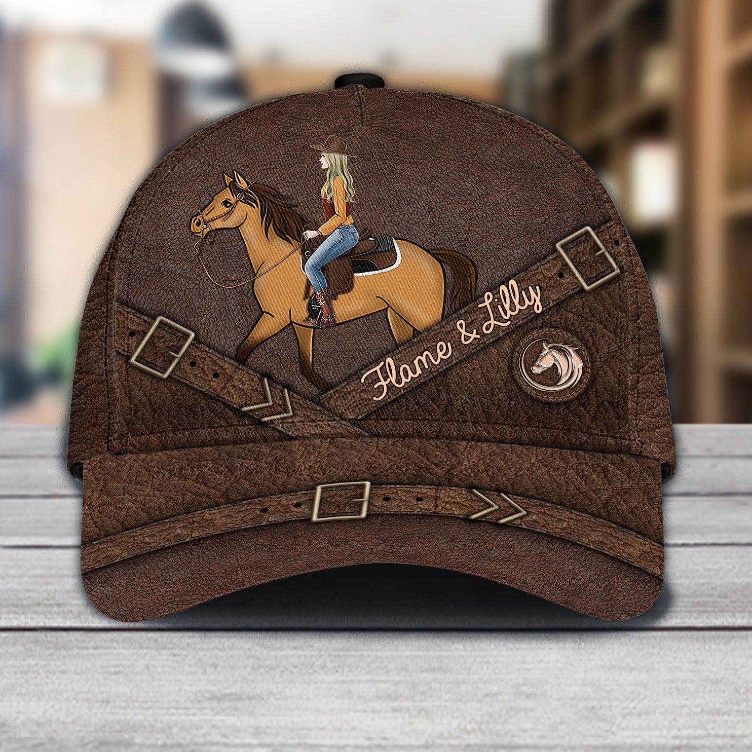Horse Personalized Classic Cap, Personalized Gift for Horse Lovers Trucker Hats Custom Hats Gifts For Men & Women