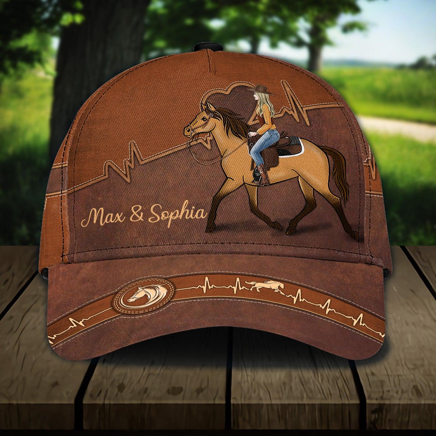 Horse Personalized Classic Cap, Personalized Gift for Horse Lovers Trucker Hats Custom Hats Gifts For Men & Women