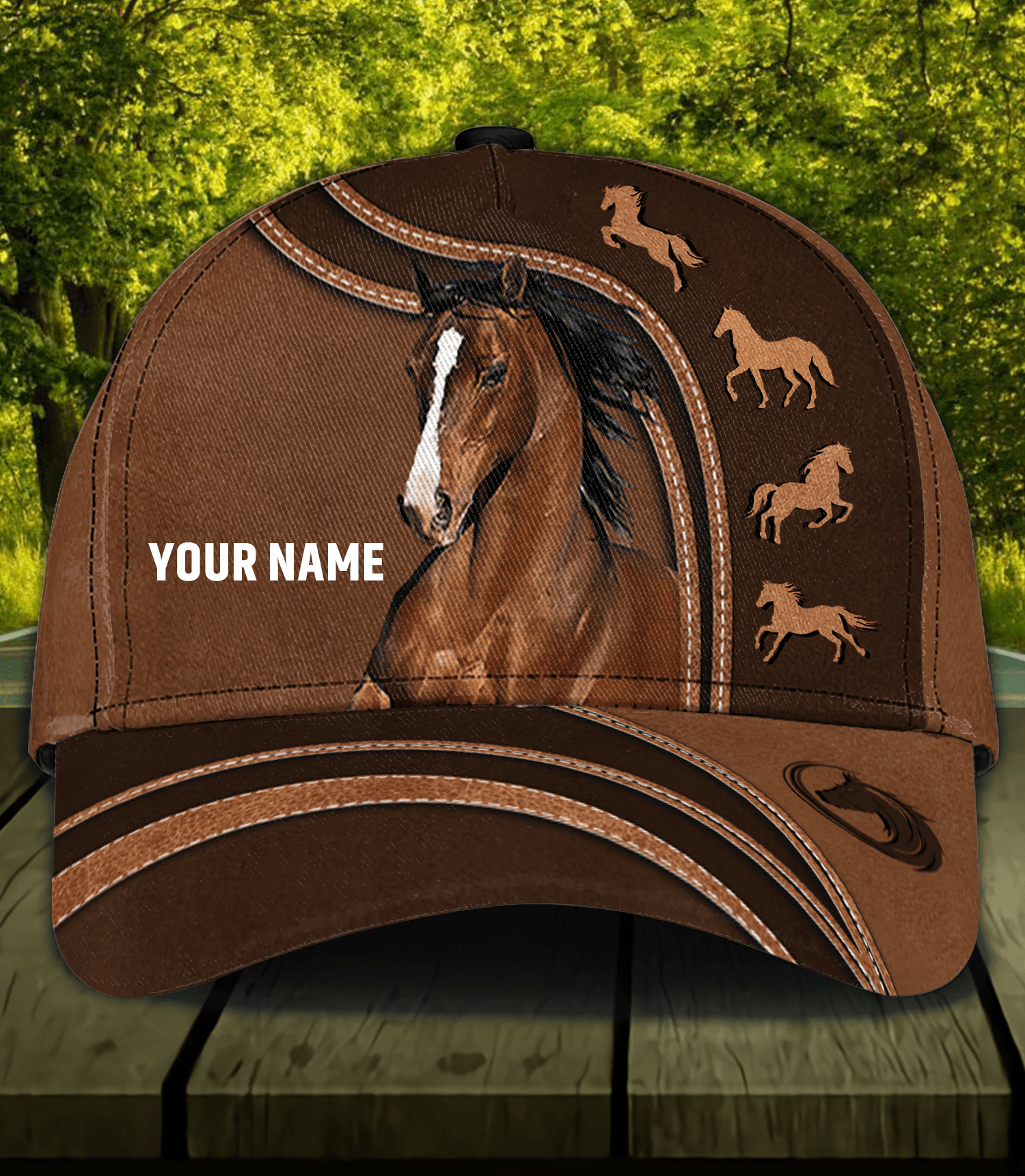 Horse Personalized Classic Cap, Personalized Gift for Horse Lovers Trucker Hats Custom Hats Gifts For Men & Women