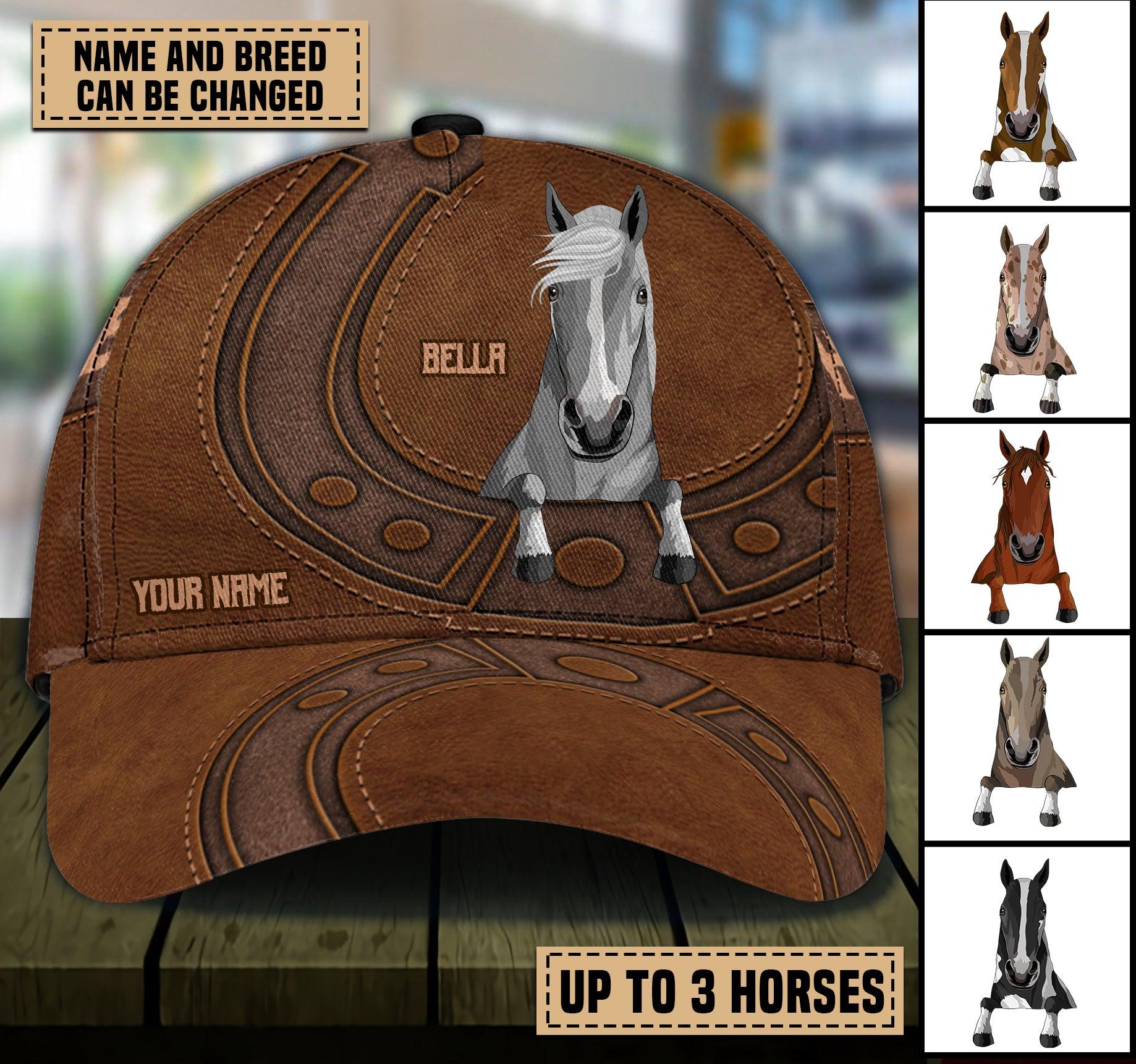 Horse Personalized Classic Cap, Personalized Gift for Horse Lovers Trucker Hats Custom Hats Gifts For Men & Women