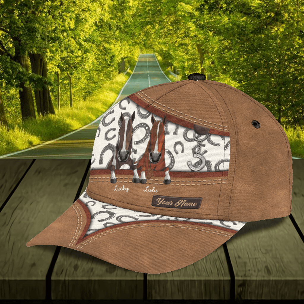 Horse Personalized Classic Cap, Personalized Gift for Horse Lovers Trucker Hats Custom Hats Gifts For Men & Women