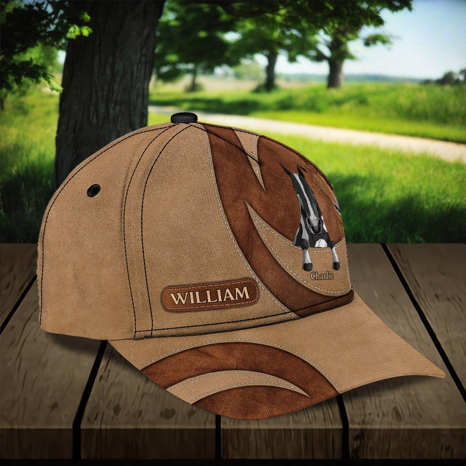 Horse Personalized Classic Cap , Personalized Gift for Horse Lovers Trucker Hats Custom Hats Gifts For Men & Women