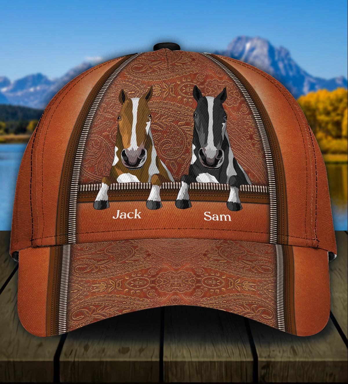 Horse Personalized Classic Cap, Personalized Gift for Horse Lovers Trucker Hats Custom Hats Gifts For Men & Women