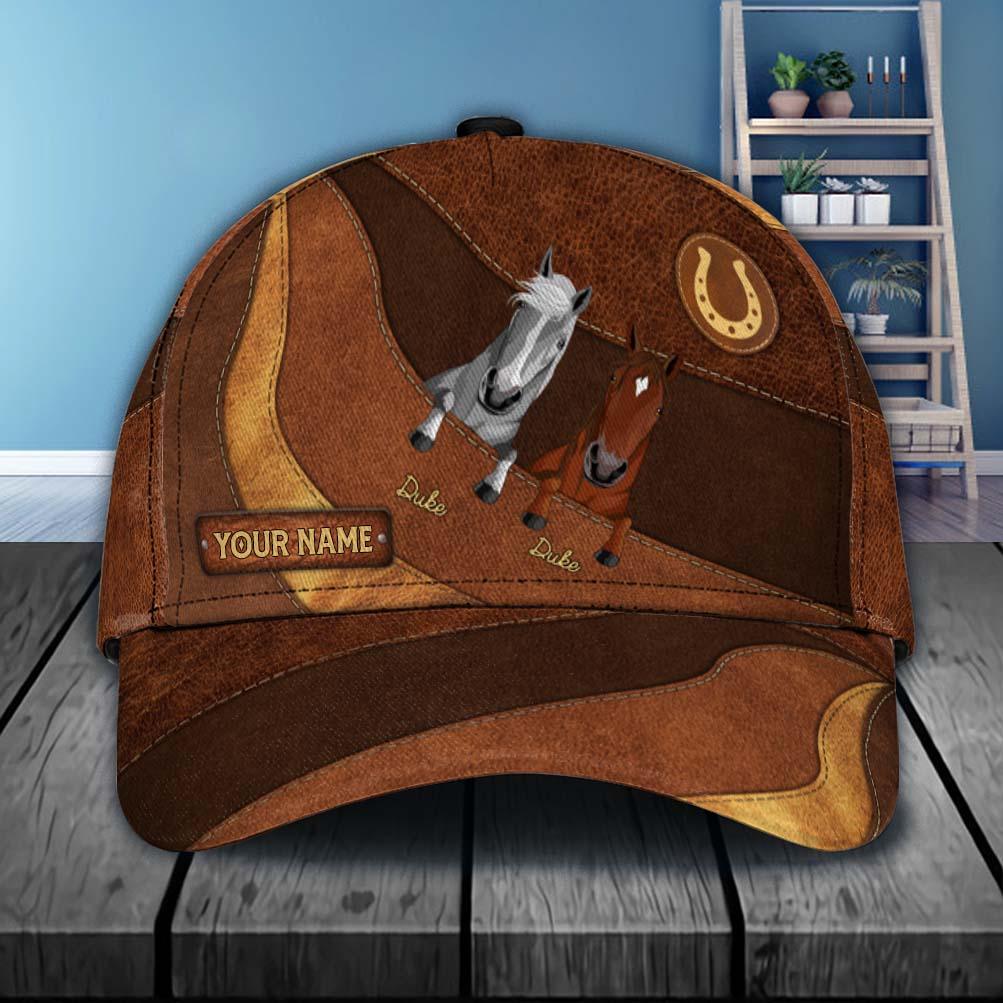 Horse Personalized Classic Cap, Personalized Gift for Horse Lovers Trucker Hats Custom Hats Gifts For Men & Women