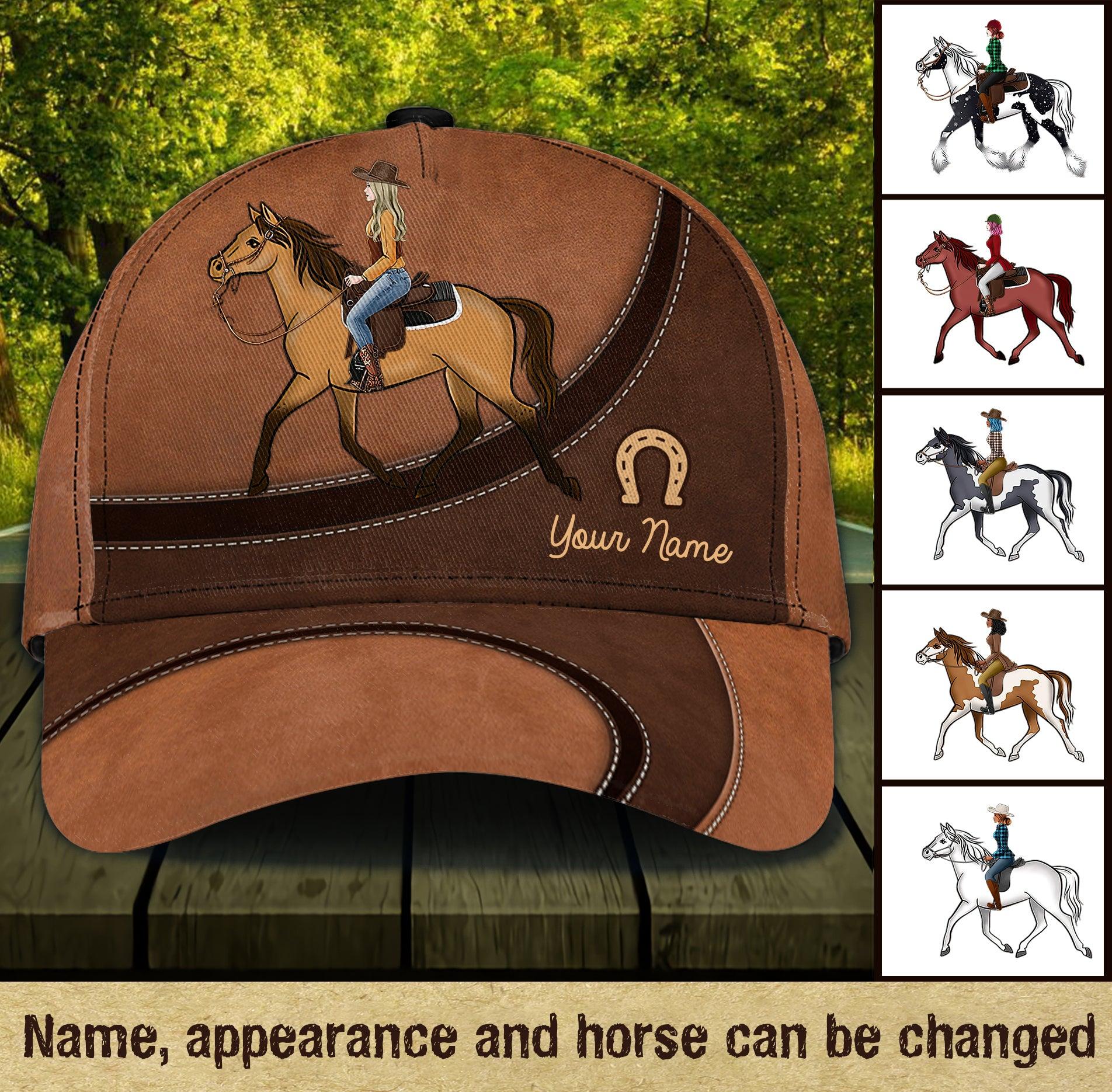 Horse Personalized Classic Cap, Personalized Gift for Horse Lovers Trucker Hats Custom Hats Gifts For Men & Women