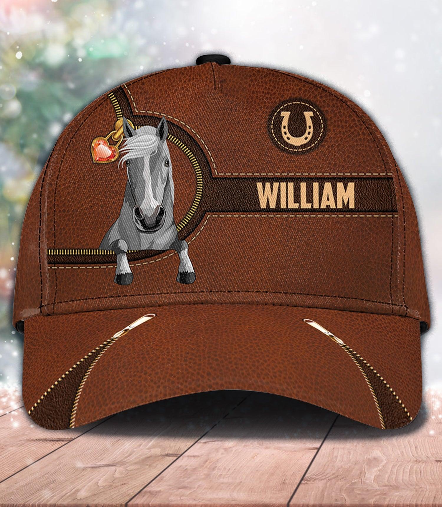 Horse Personalized Classic Cap, Personalized Gift for Horse Lovers Trucker Hats Custom Hats Gifts For Men & Women
