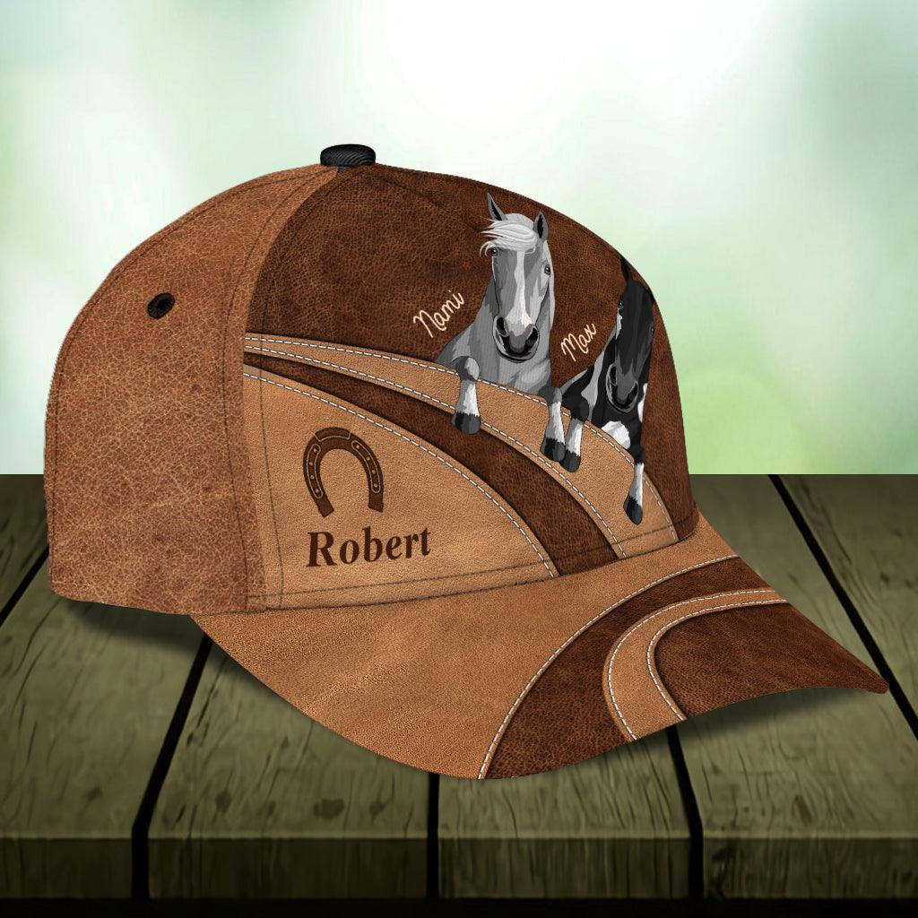 Horse Personalized Classic Cap, Personalized Gift for Horse Lovers Trucker Hats Custom Hats Gifts For Men & Women