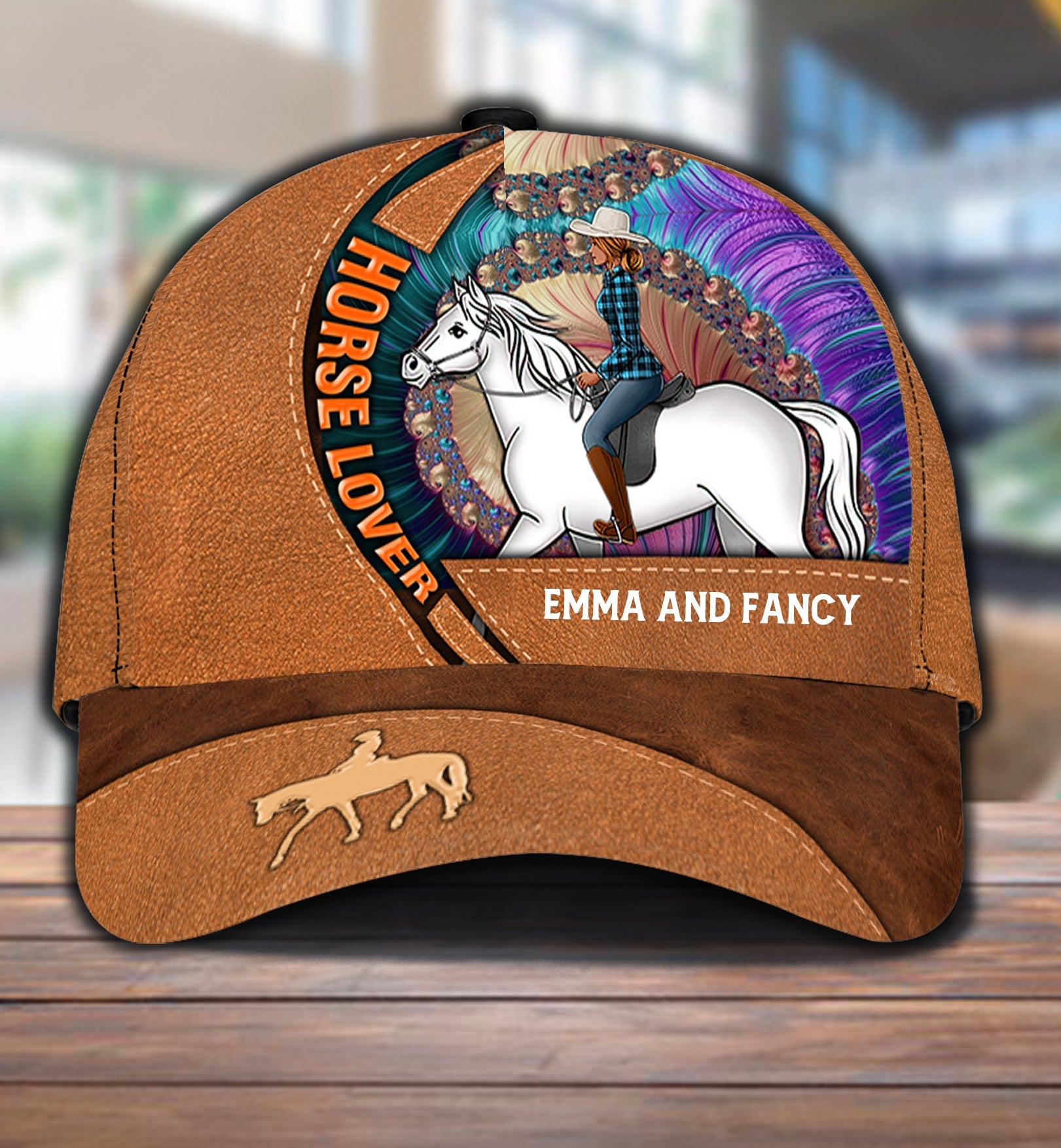 Horse Personalized Classic Cap, Personalized Gift for Horse Lovers Trucker Hats Custom Hats Gifts For Men & Women