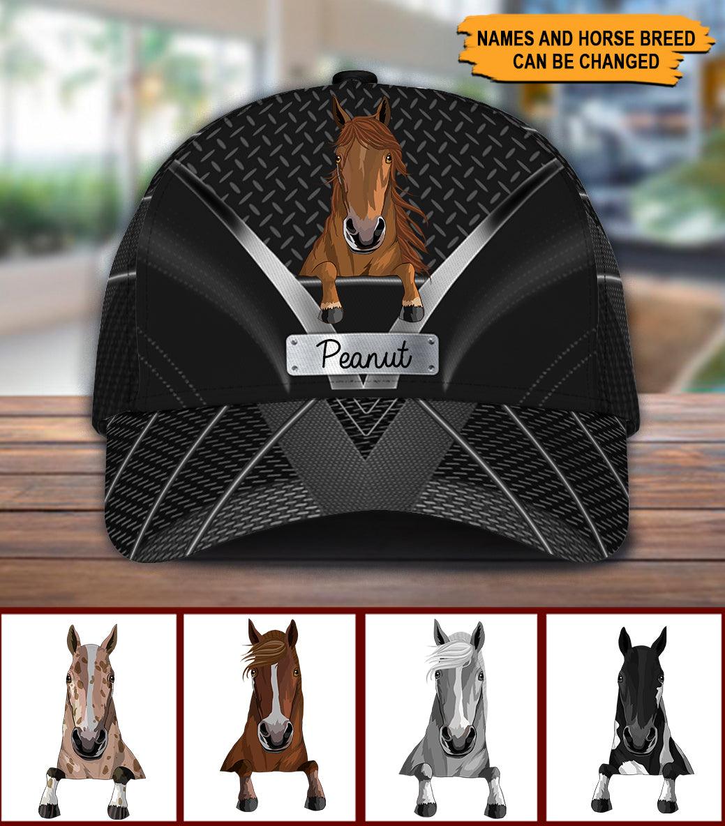 Horse Personalized Classic Cap, Personalized Gift for Horse Lovers Trucker Hats Custom Hats Gifts For Men & Women