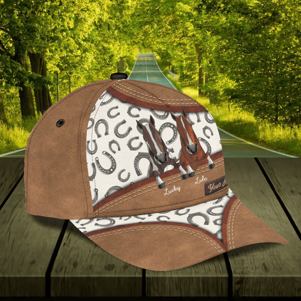 Horse Personalized Classic Cap, Personalized Gift for Horse Lovers Trucker Hats Custom Hats Gifts For Men & Women