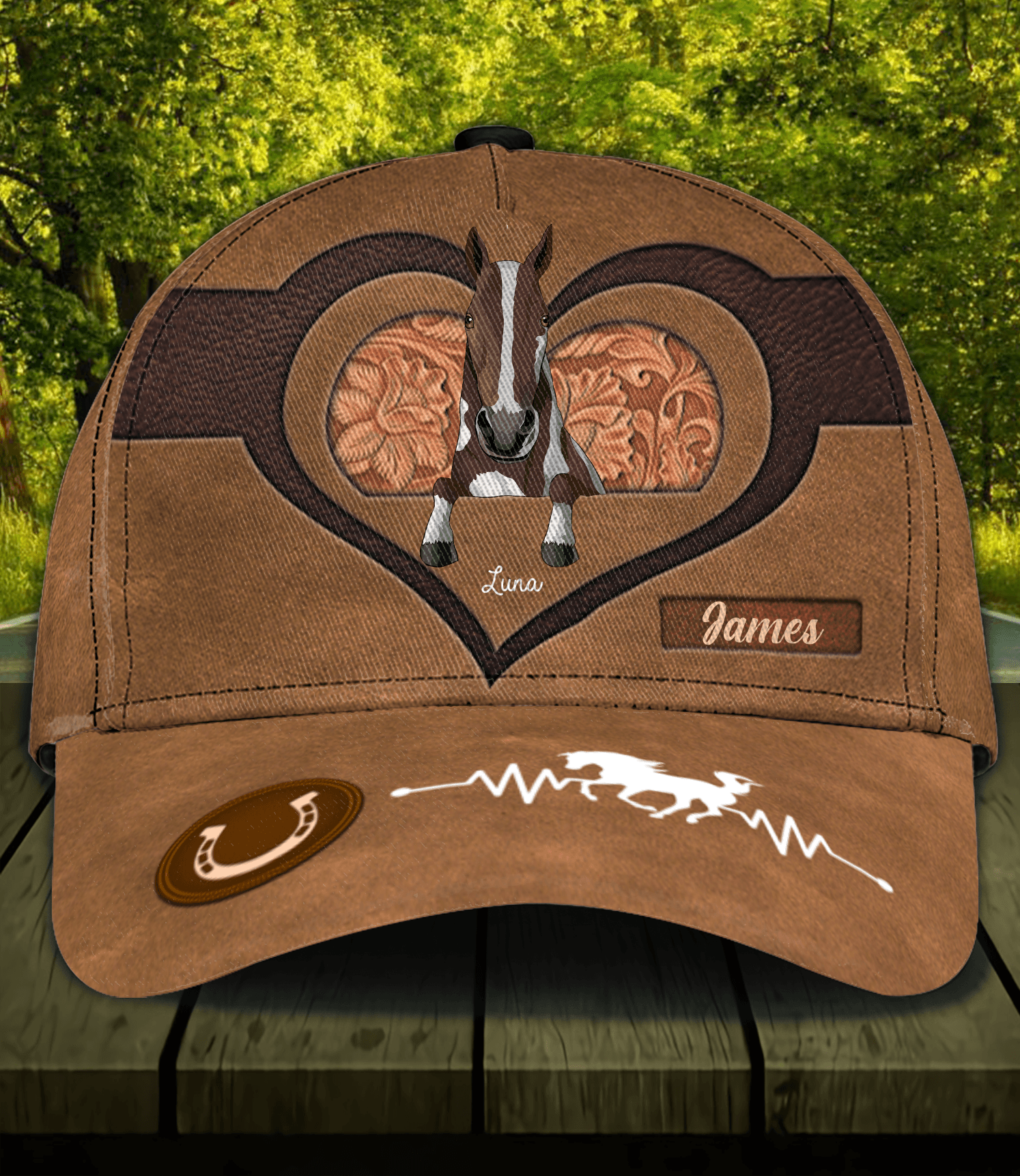 Horse Personalized Classic Cap, Personalized Gift for Horse Lovers Trucker Hats Custom Hats Gifts For Men & Women