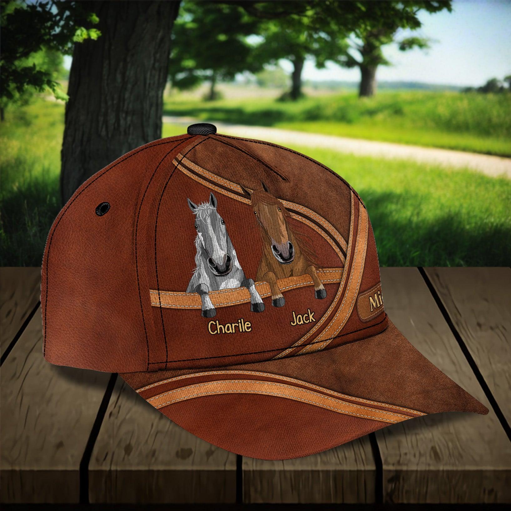 Horse Personalized Classic Cap, Personalized Gift for Horse Lovers Trucker Hats Custom Hats Gifts For Men & Women