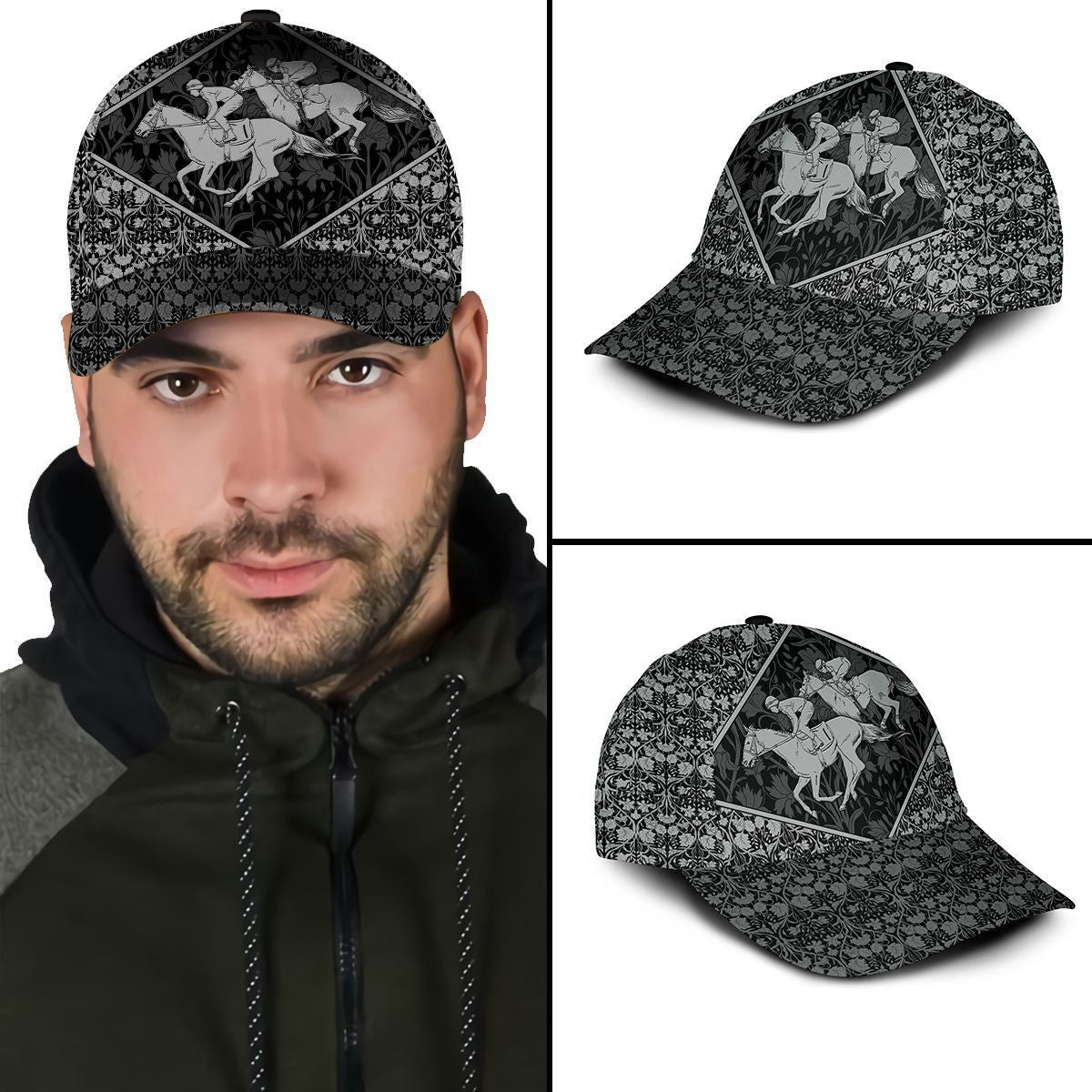 Horse racing Hat Classic Cap Trucker Hats Custom Hats Gifts For Men & Women