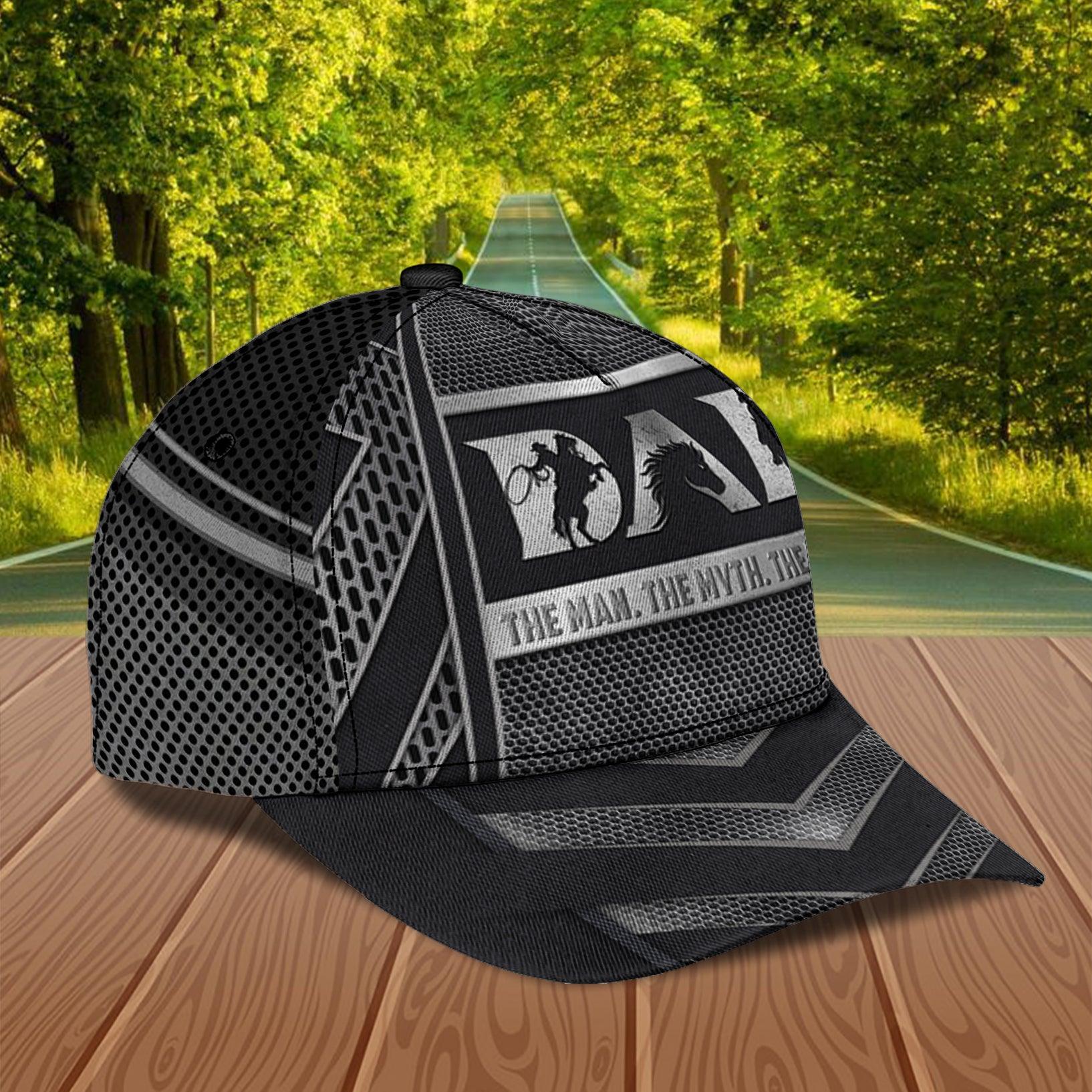 Horse The Man The Myth The Legend Personalized Classic Cap, Personalized Gift for Horse Lovers Trucker Hats Custom Hats Gifts For Men & Women