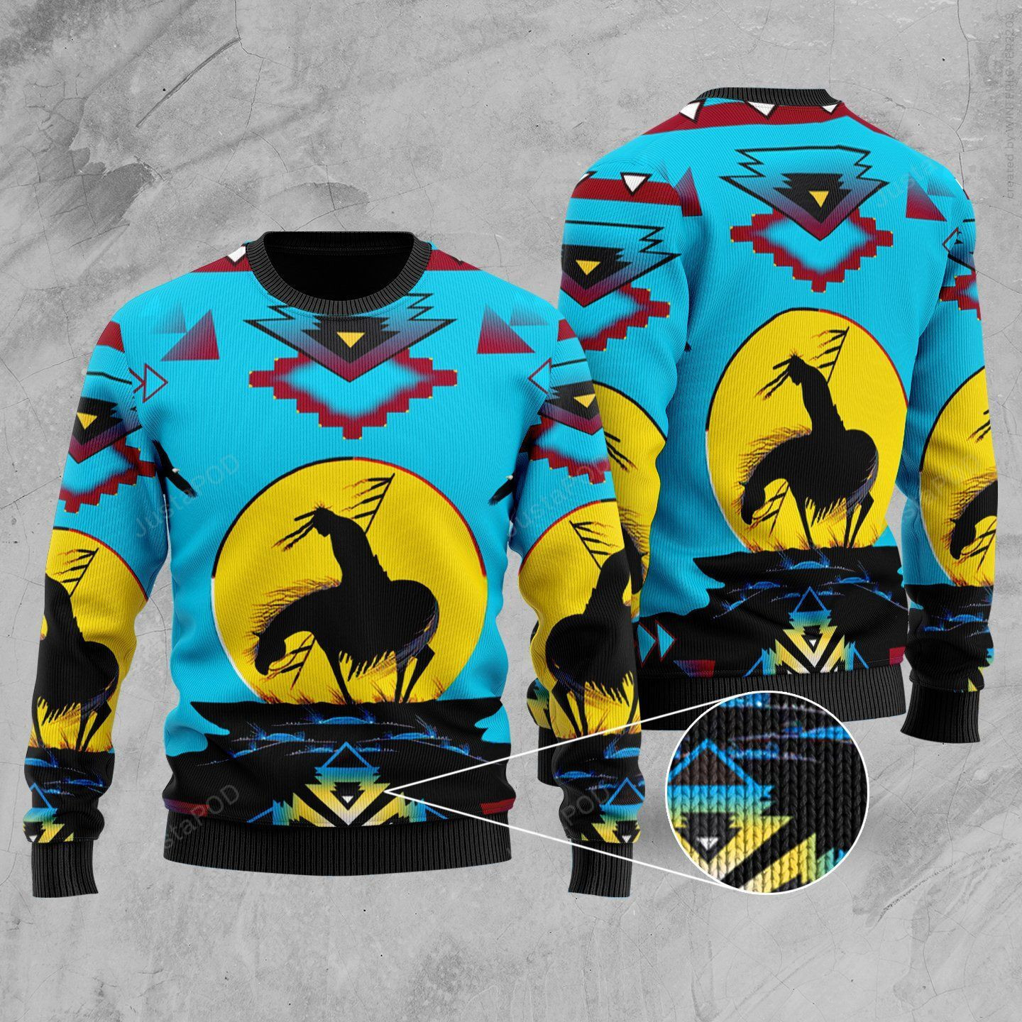 Horse Ugly Christmas Sweater Adult 3D Funny Matching for family