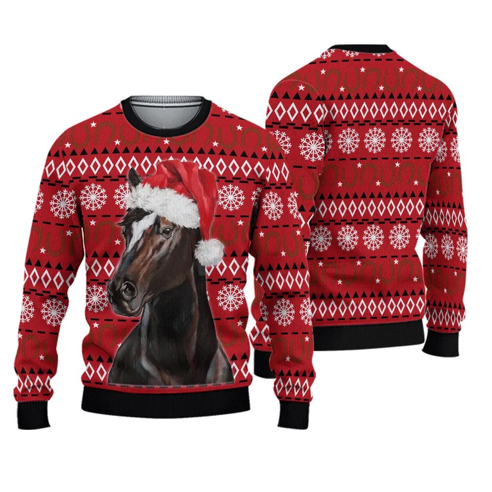 Horse Ugly Christmas Sweater Xmas Ugly Sweater