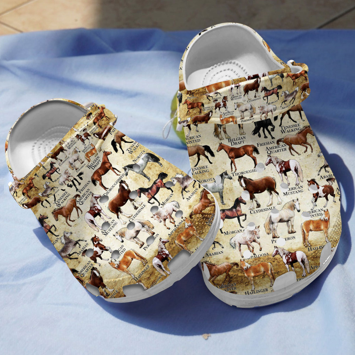 Horses Of The World Crocs Crocband Clogs Shoes Comfortable For Men Women and Kids