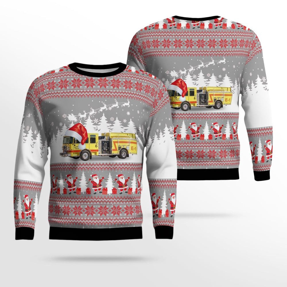 Horseshoe Lake Arkansas Horseshoe Lake Fire Dept AOP Ugly Sweater Xmas Unisex Sweater Christmas Gifts For Men Women