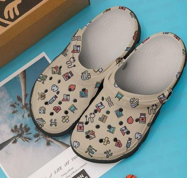 Hospital Kit Personalized Icon Medical Gift For Lover Rubber clog Shoes Comfy Footwear