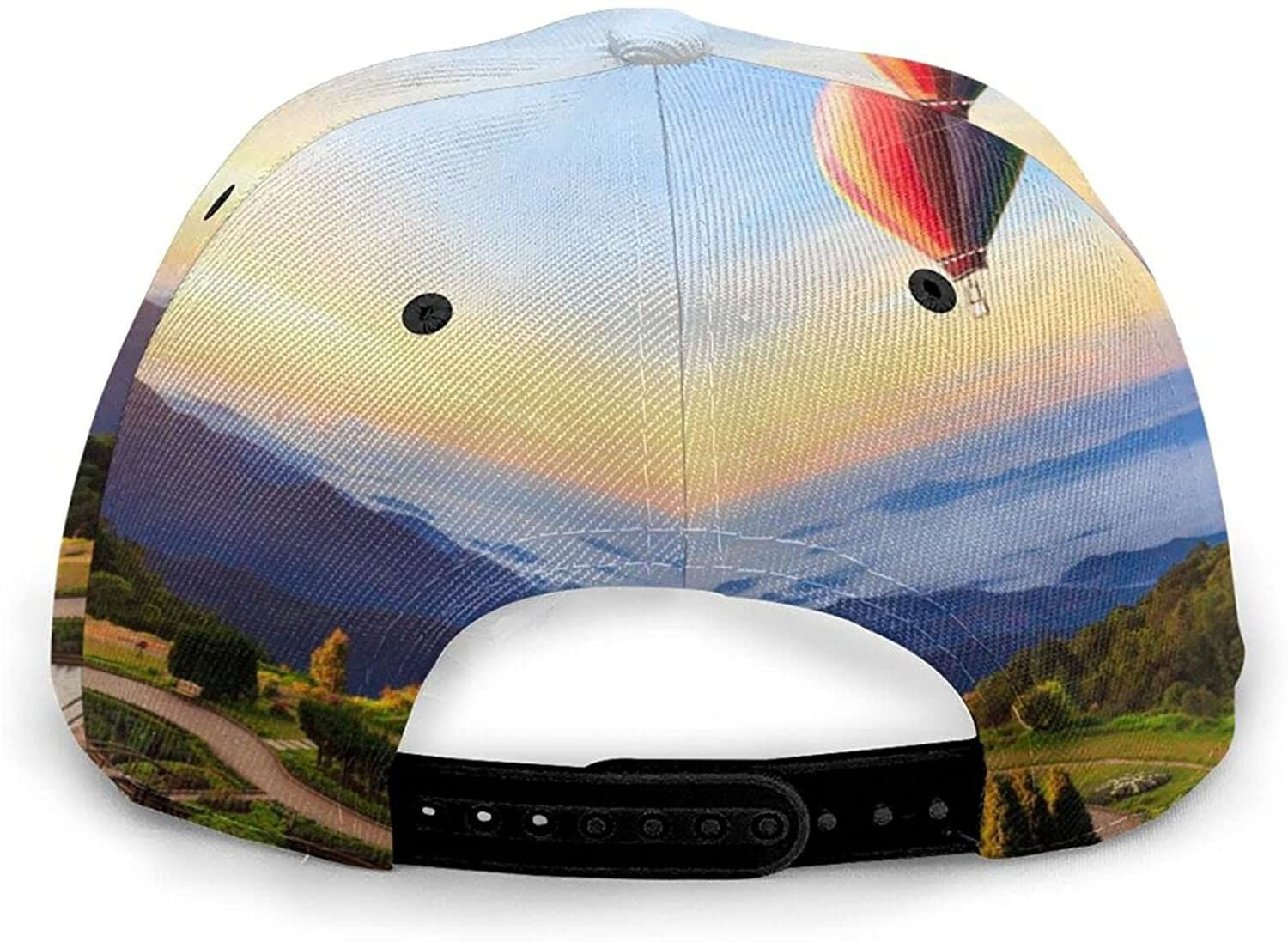 Hot Air Balloon Print Casual Baseball 3D Cap Adjustable Twill Sports Dad Hats for Unisex Trucker Hats Custom Hats Gifts For Men & Women