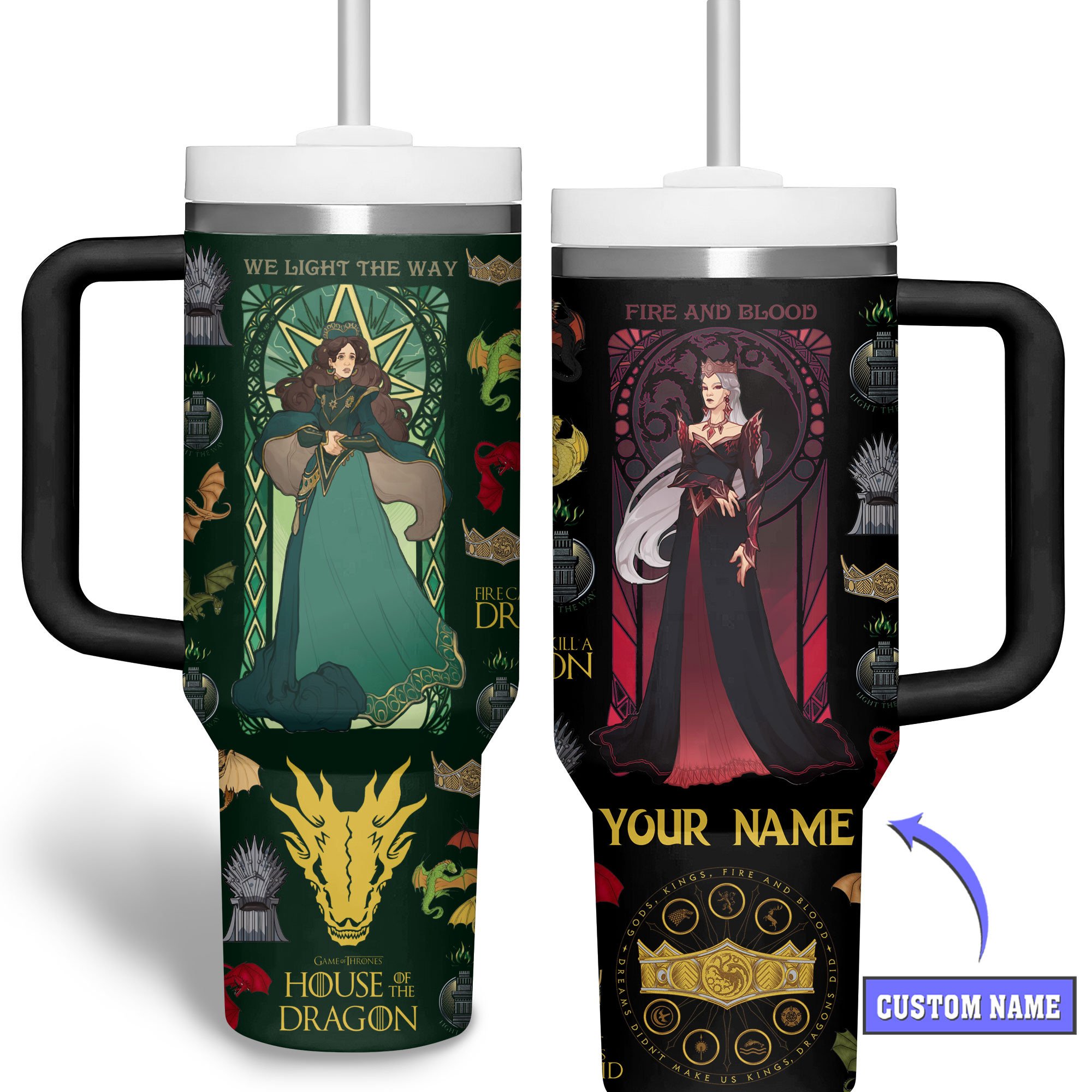House Of The Dragon TV Series Custom Stanley Cup 40 oz 30 oz Tumbler With HandleTVC2301684 - Image 2