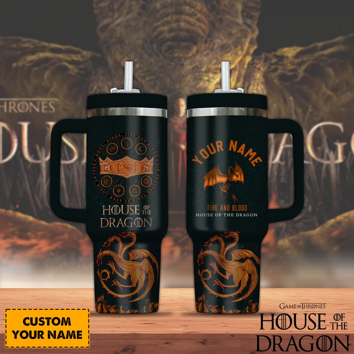 House of The Dragon TV SeriesCustom Stanley Cup 40 oz 30 oz Tumbler With HandleTVC2301801