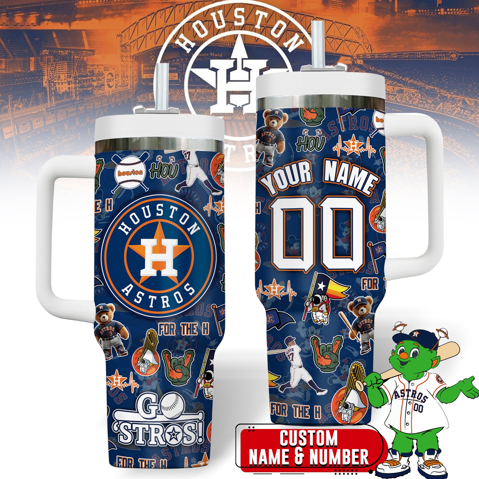 Houston Astros MLB Custom Stanley Cup 40 oz 30 oz Tumbler With HandleTVC2301222