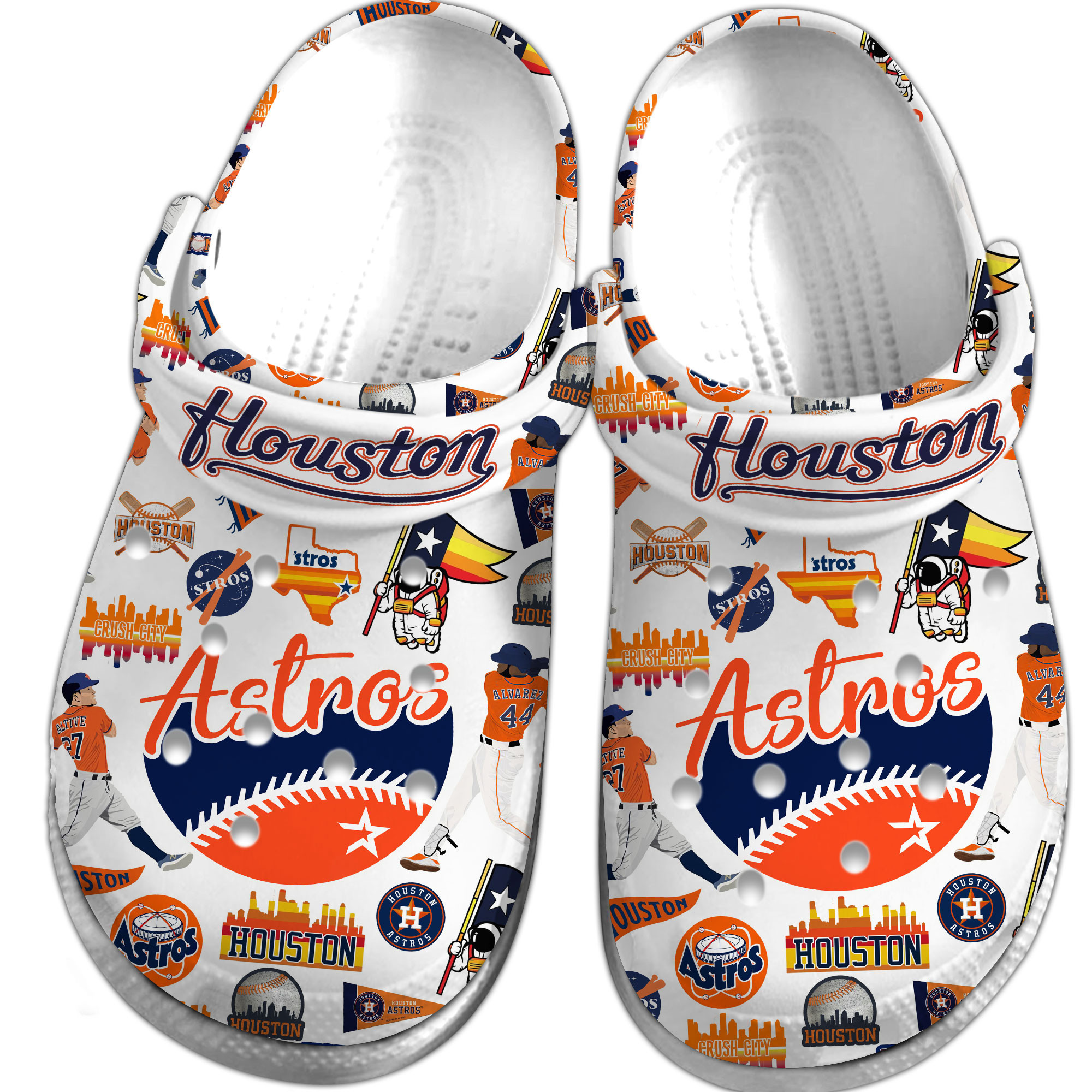 Houston Astros MLB Sport Crocs Crocband Clogs Shoes Comfortable For Men Women and Kids - Image 3