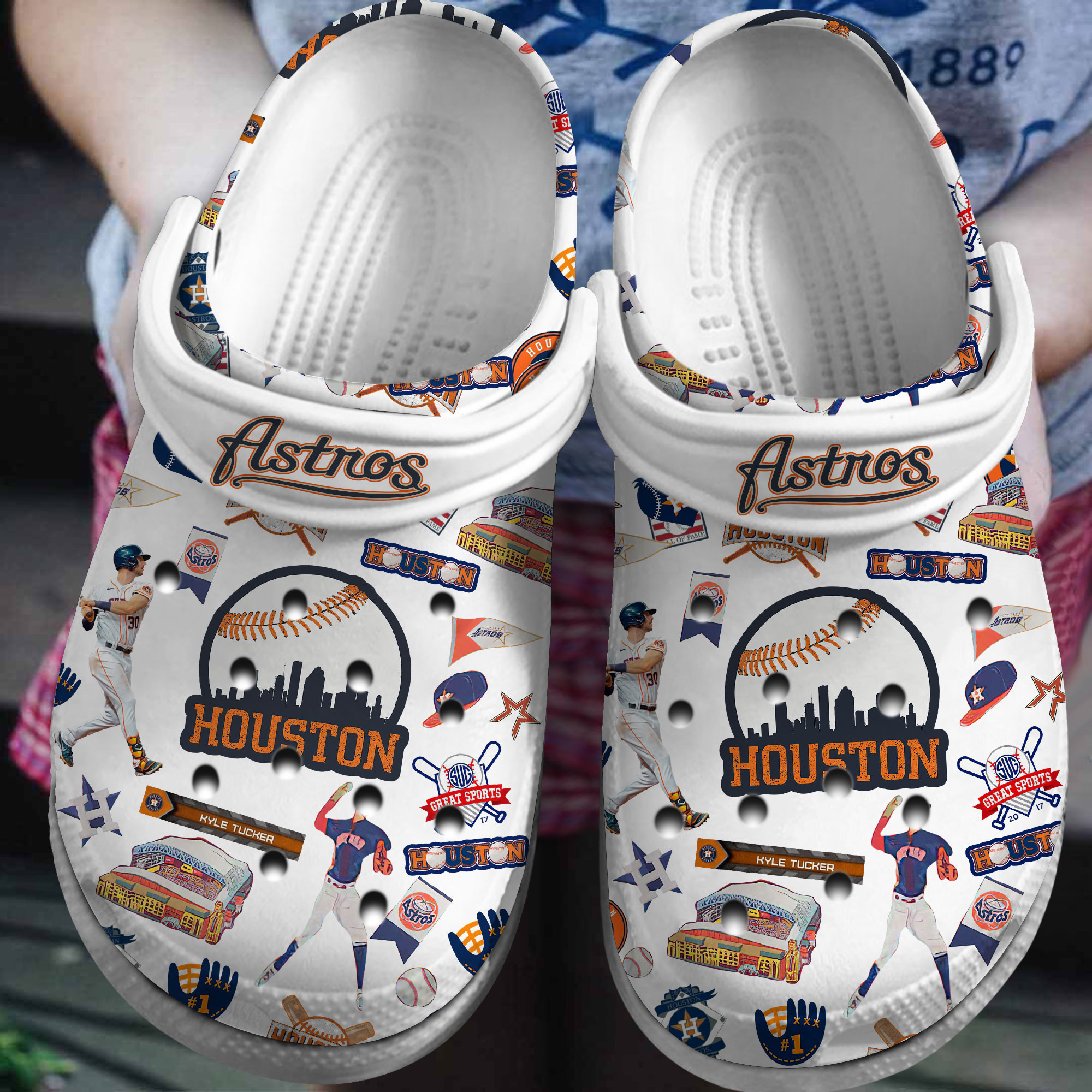 Houston Astros MLB Sport Crocs Crocband Clogs Shoes Comfortable For Men Women and Kids